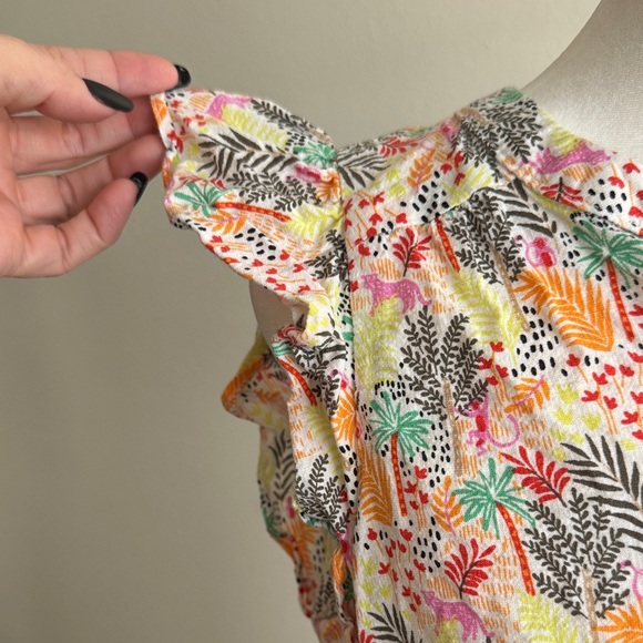 LOFT Multicolor Floral Ruffle Dress - Picture 4 of 9